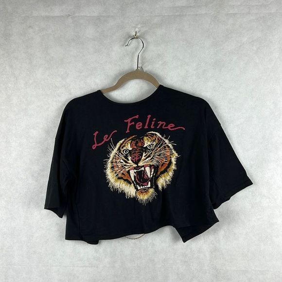 Fashion Nova Tops - Fashion Nova Fearless Tiger Chain Tee